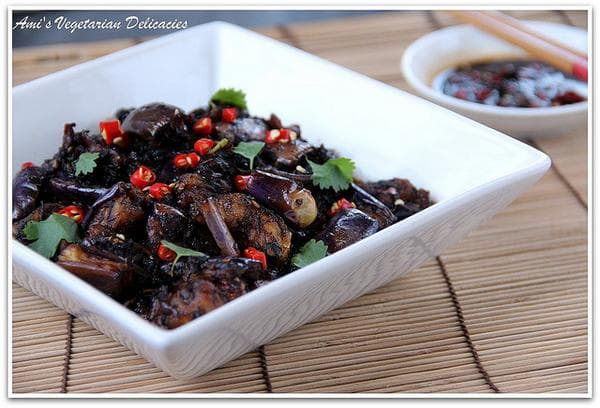 Stir Fried Eggplant in Spicy Chilli Sauce