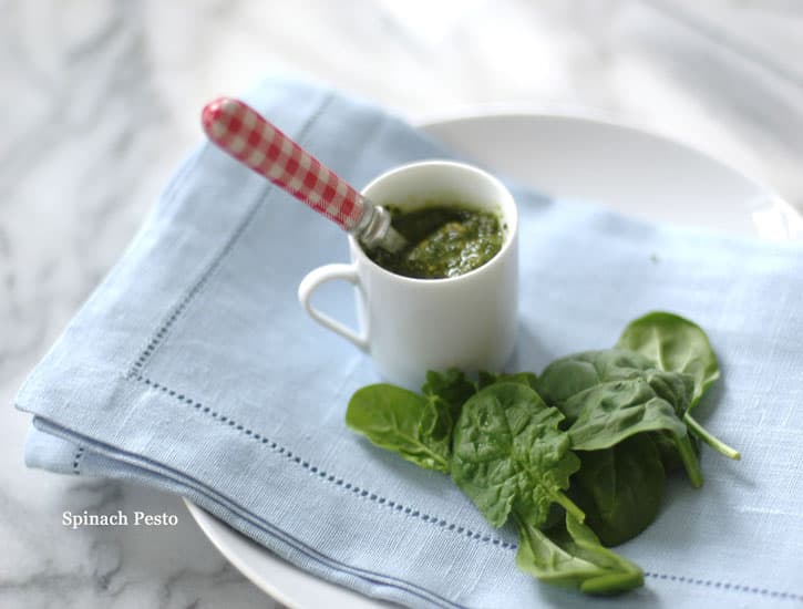 vegetarian recipes spinach pesto