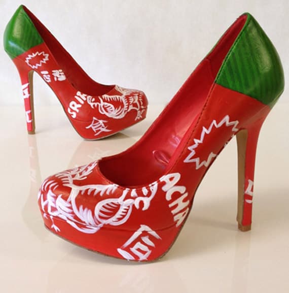 Sriracha Rooster Sauce Stilettos
