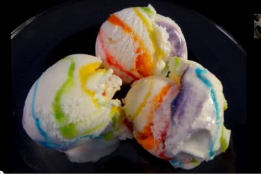 Rainbow Food: Make Tie-Dye Ice Cream