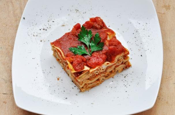 Vegan Whole Wheat Lasagna With Mushrooms