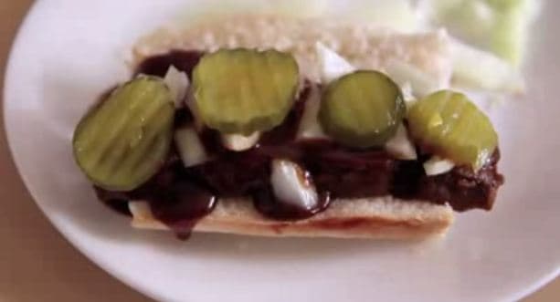 Vegan McDonalds McRib Sandwich