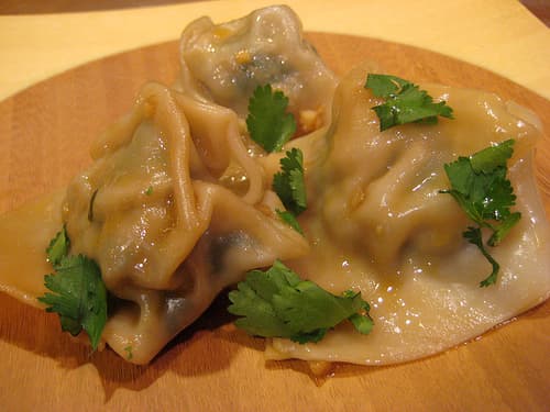 Spinach and Pork Wontons