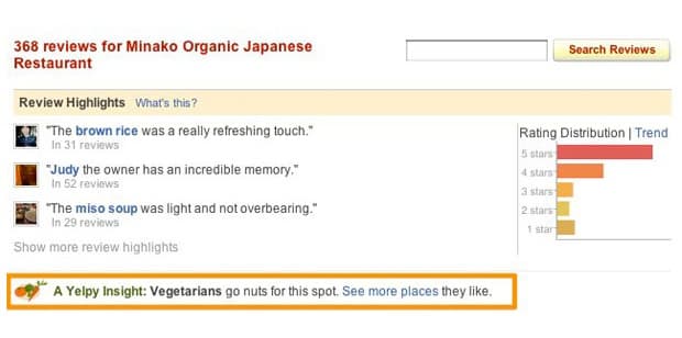 New Yelp Search Options