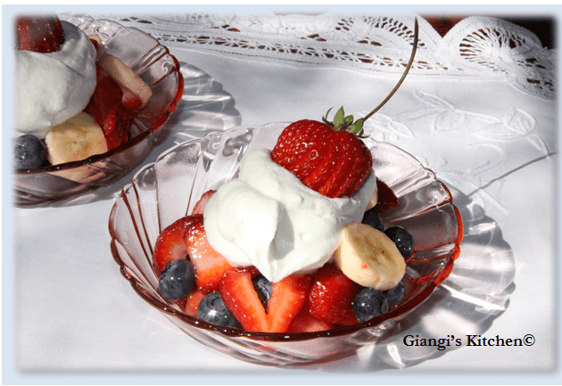 Fresh Fruits with Chantilly