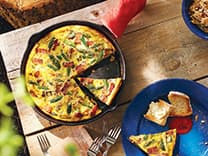 Asparagus-bacon frittata