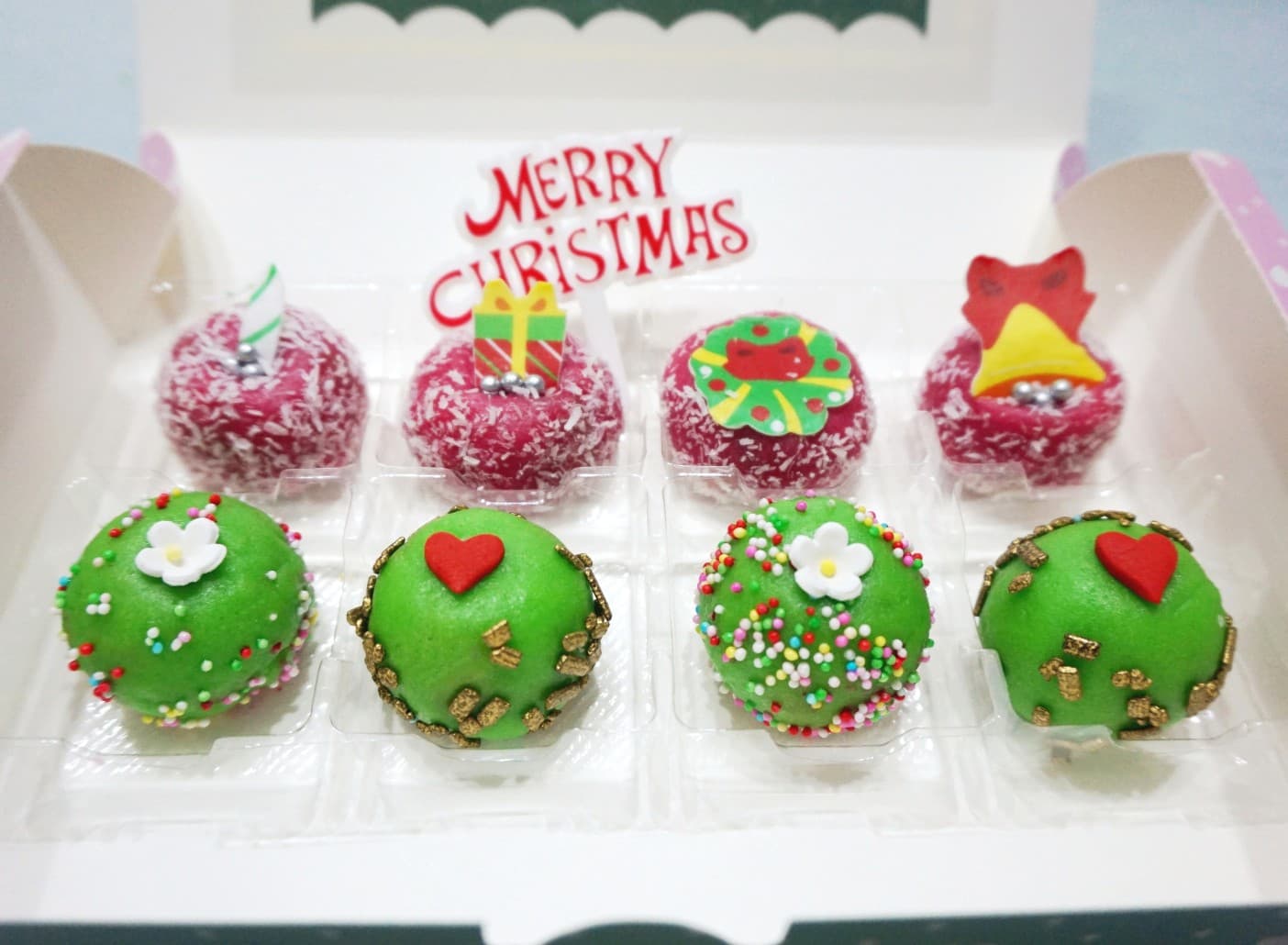 Fruity Christmas Mini Cakes with Edible Toppers