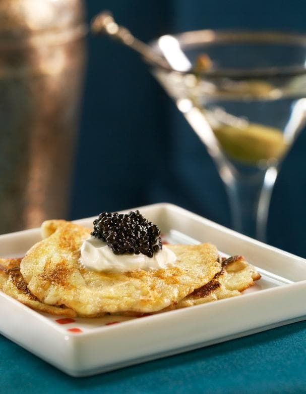 Sterling Cooper Blini with Caviar