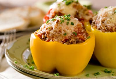 Ground Turkey Stuffed Peppers