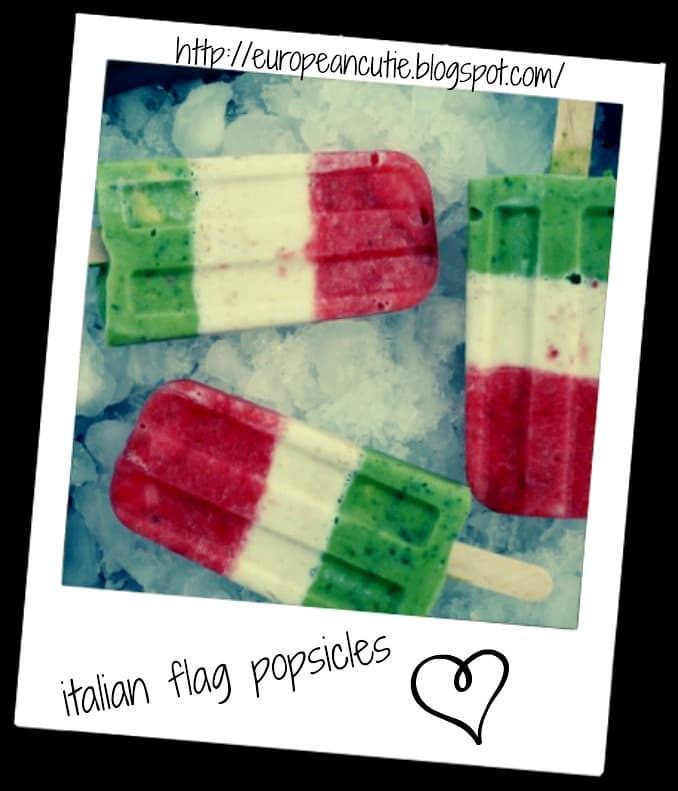 italian flag popsicles! ♥
