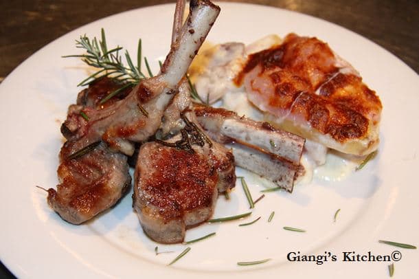 Lamb Chops with Gratin Dauphinois