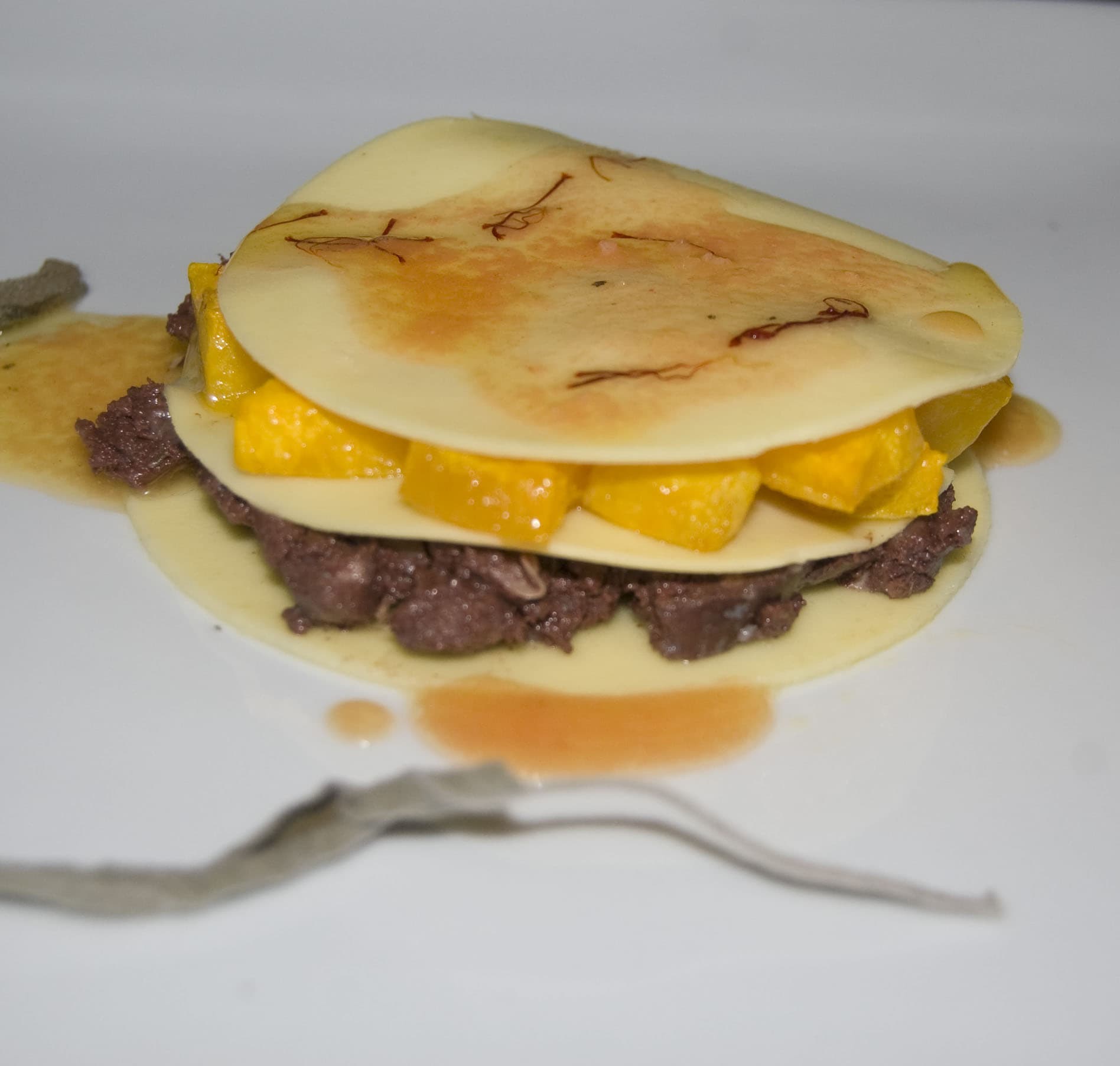 Black pudding stuffed lasagna. Stop over at Master Chef.