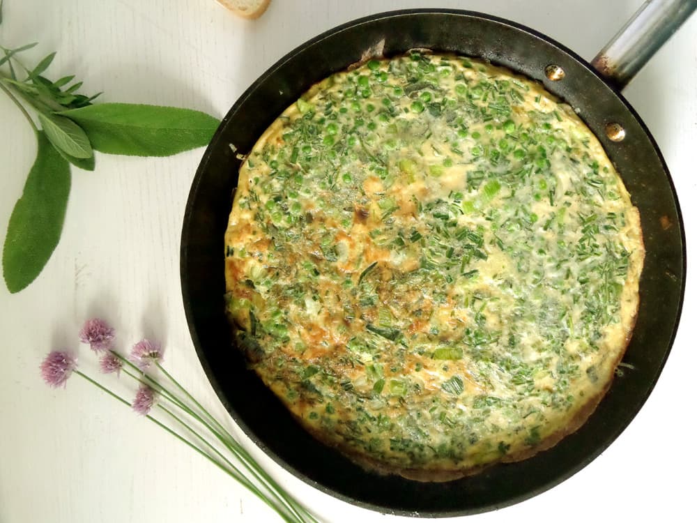 Leek And Pea Frittata