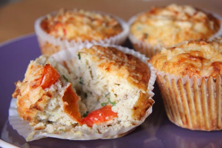 Tomato, Basil & Parmesan Muffins