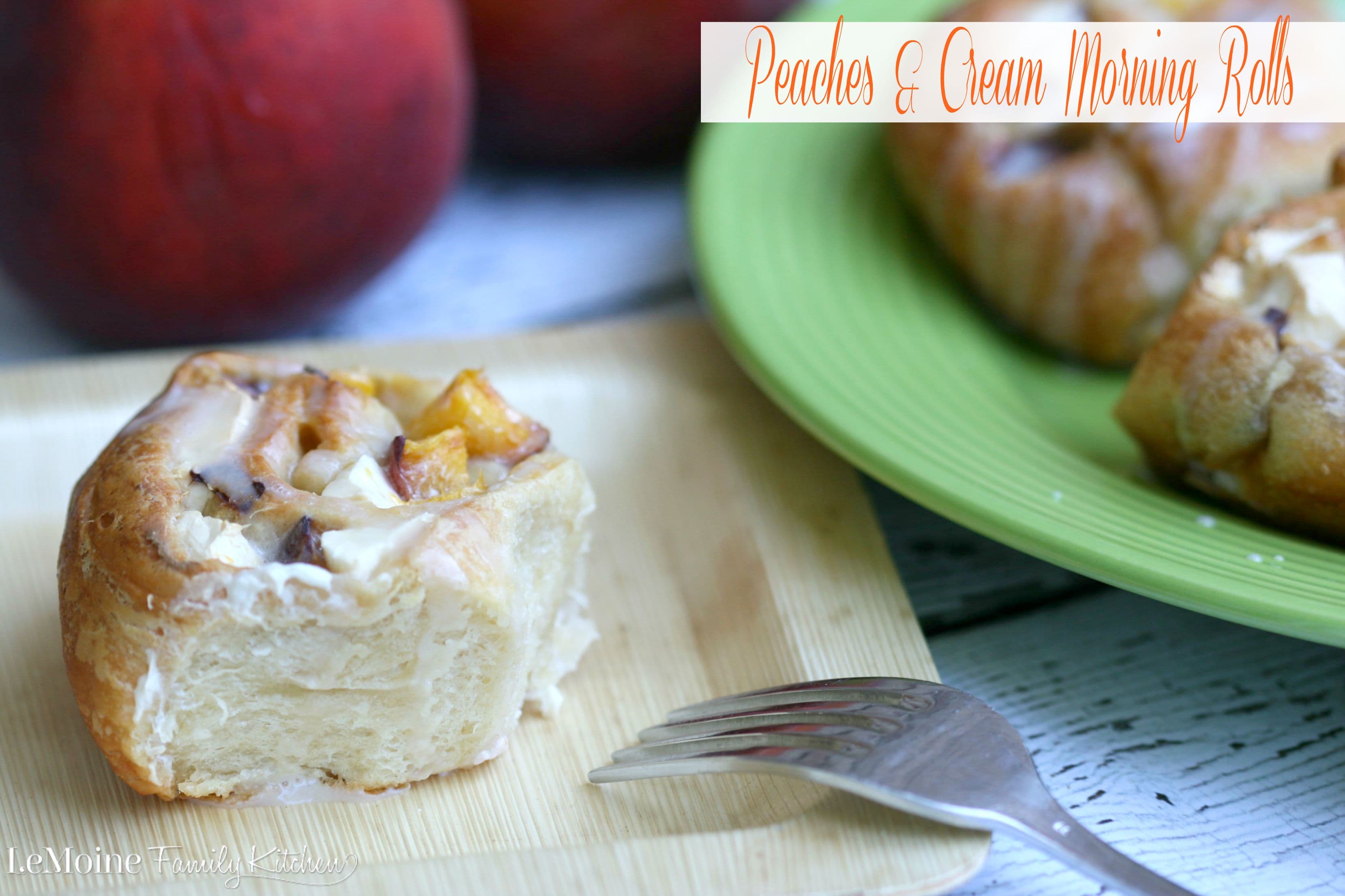 Peaches & Cream Morning Rolls