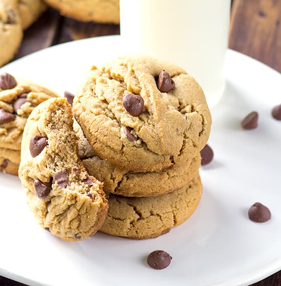Soft Peanut Butter Chocolate Chip Cookies