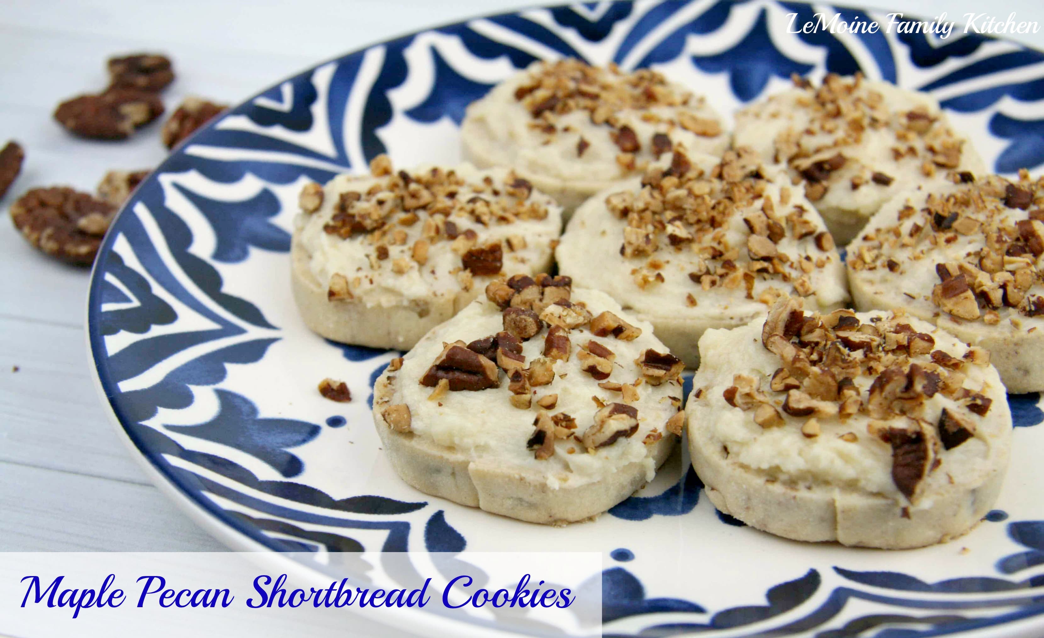 Maple Pecan Shortbread Cookies