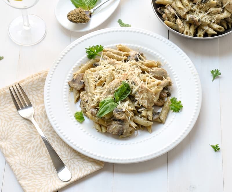 Penne Pasta With Chicken And Mushrooms