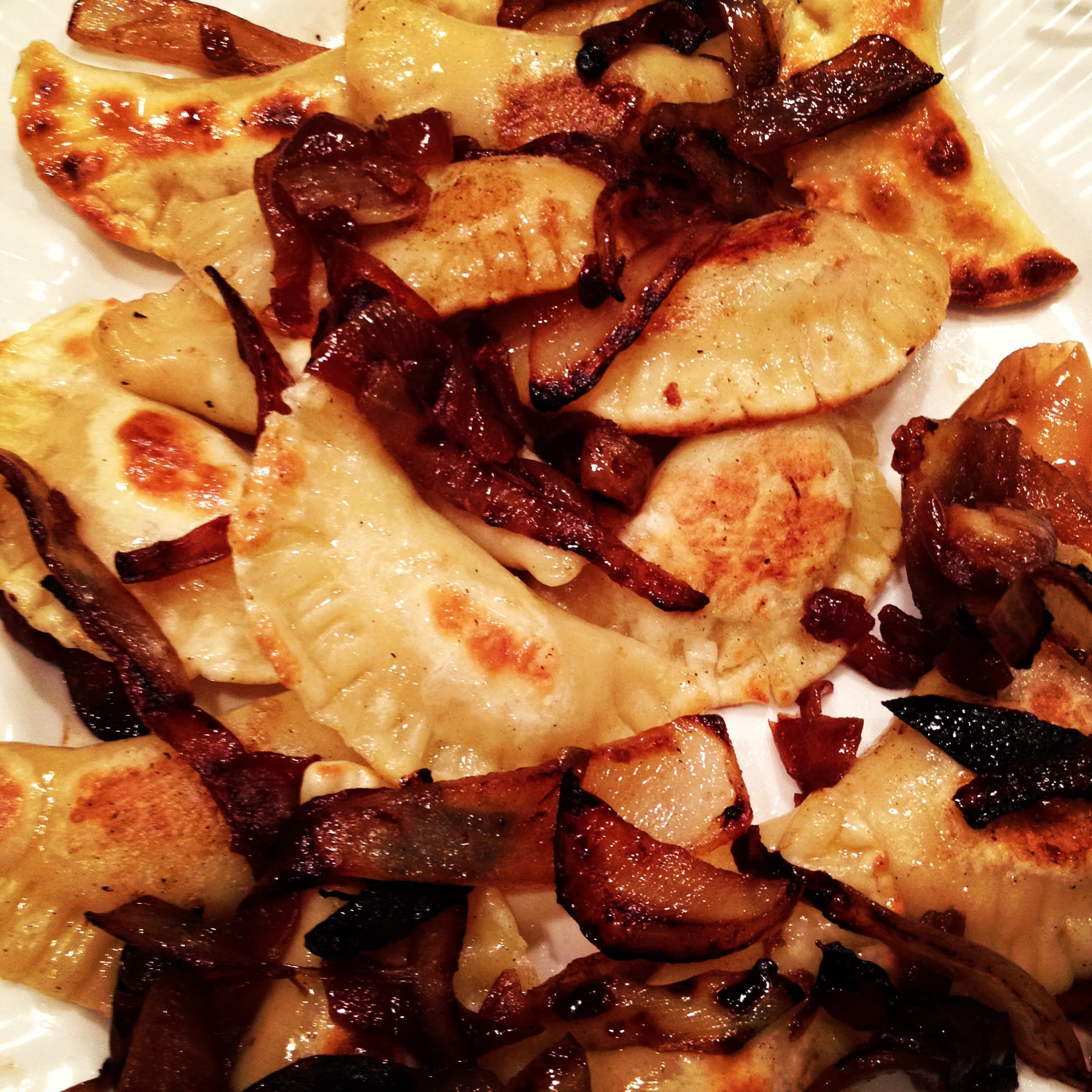 Homemade Perogies with Sauteed Onions