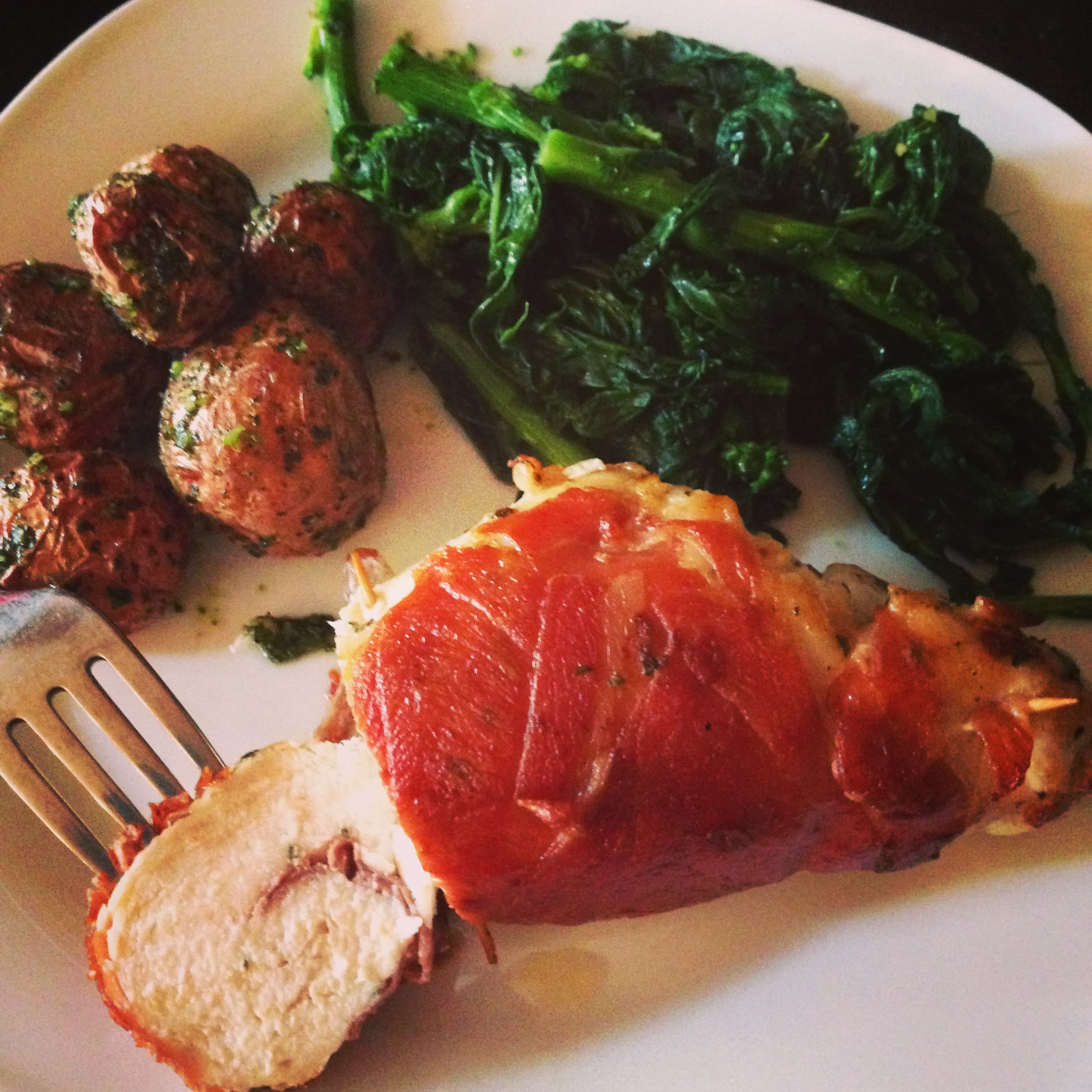 Prosciutto Wrapped Rosemary Chicken