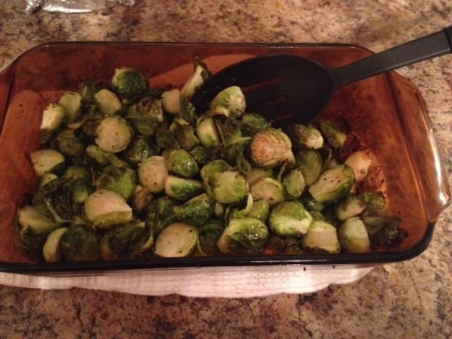 Roasted Lemon Garlic Brussel Sprouts