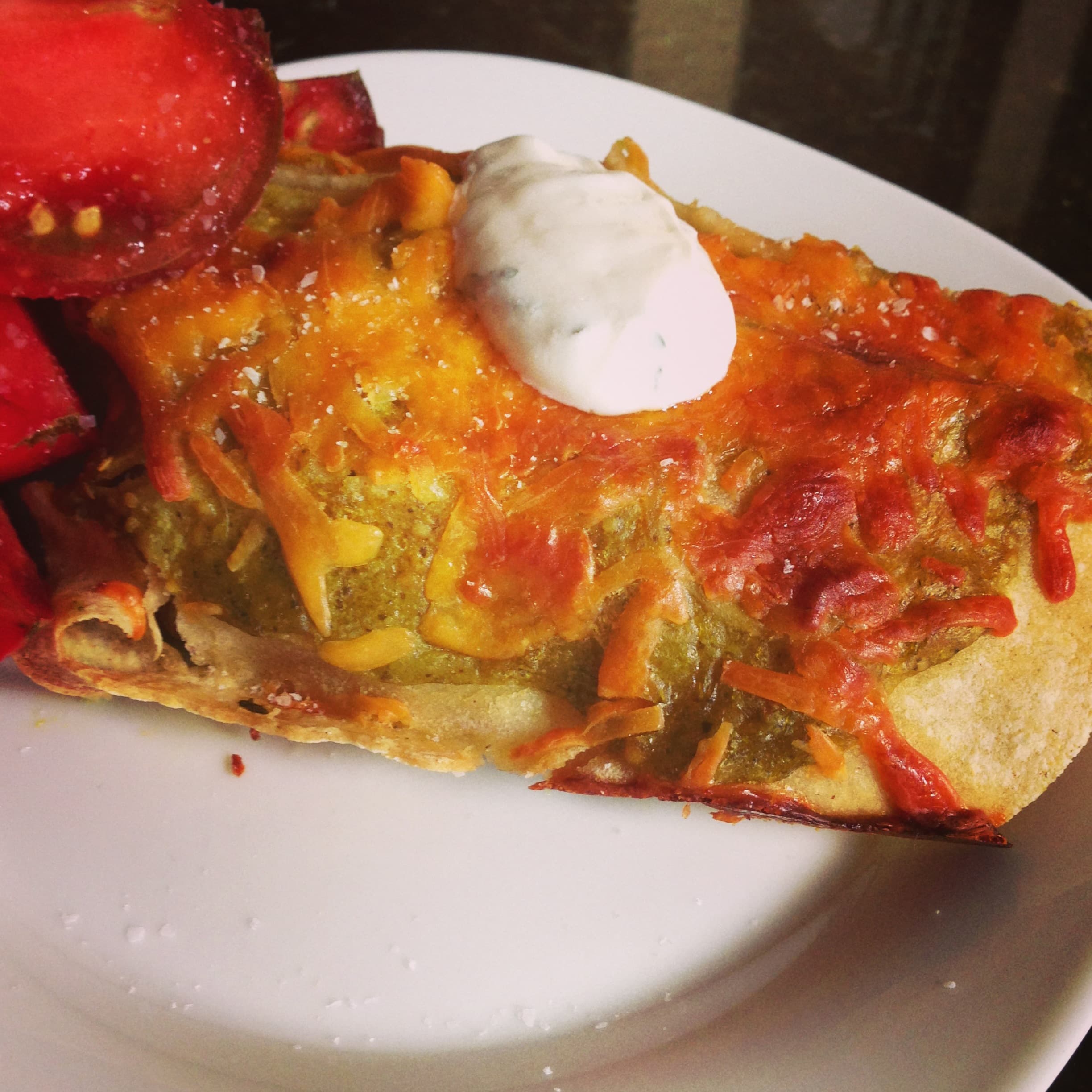 Chicken Enchiladas with Roasted Tomatillo Sauce
