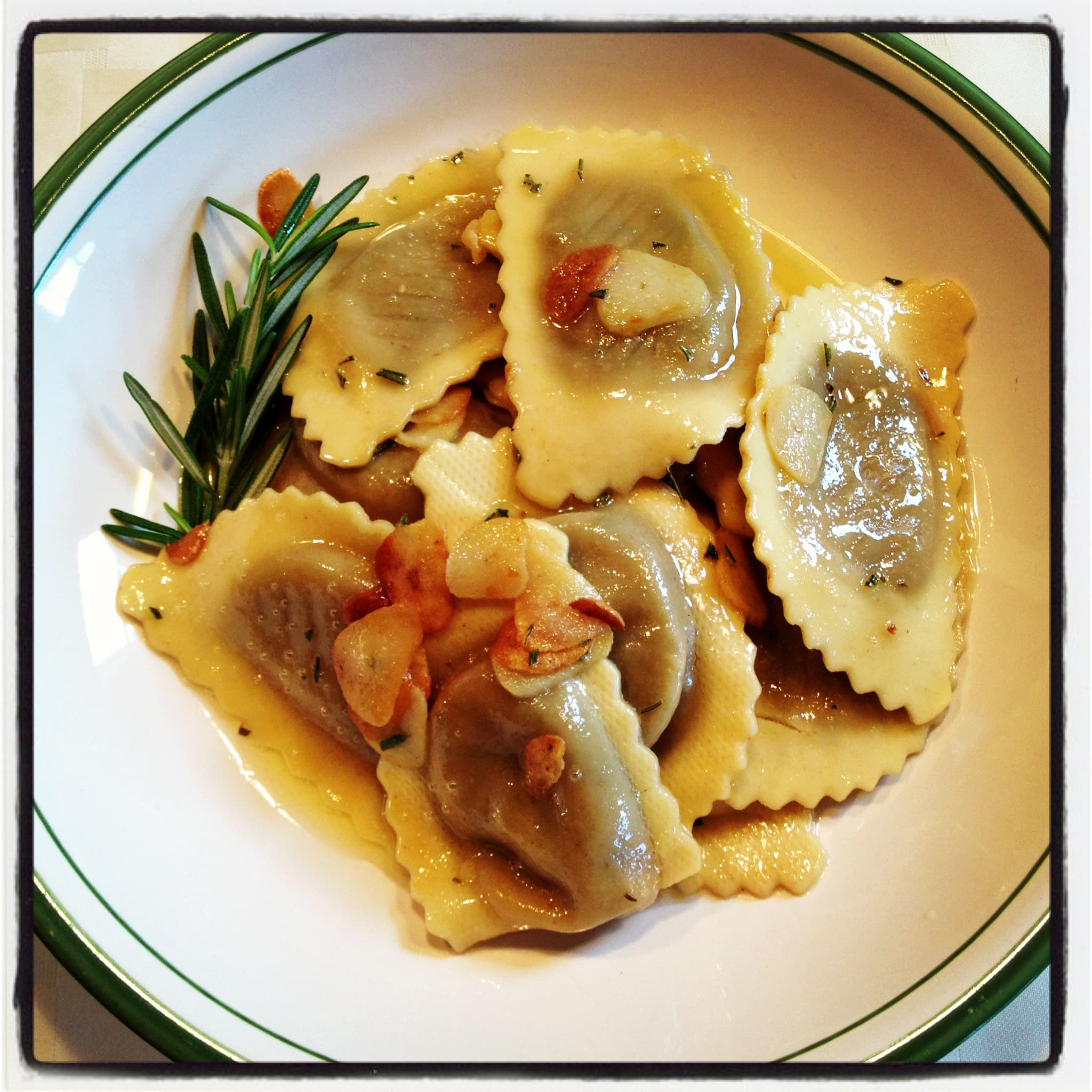 Meatless Monday :: Wild Mushroom Agnolloti in a Rosemary Garlic Butter Sauce