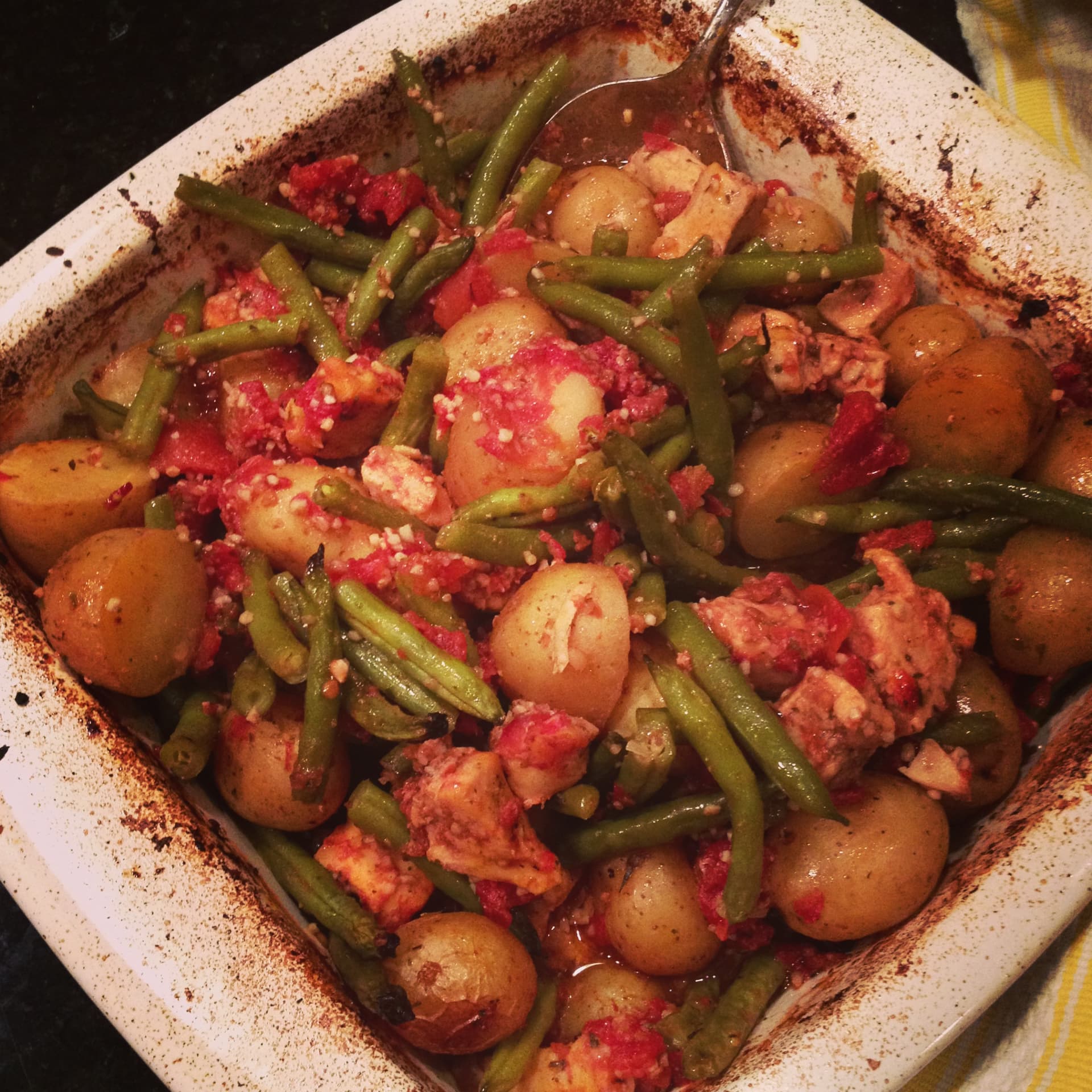 Roasted Chicken, Green Beans & Potatoes