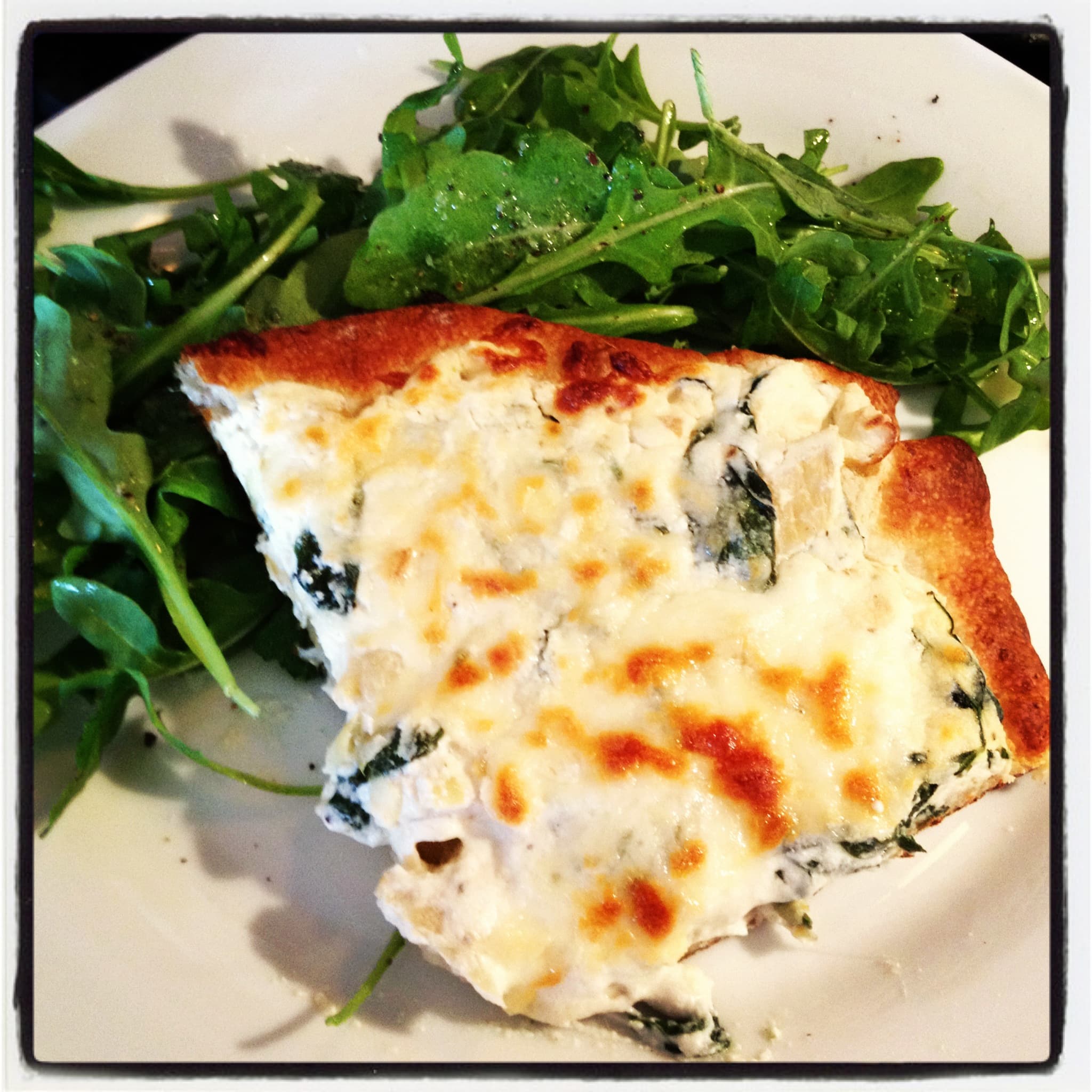 Meatless Monday :: Spinach & Artichoke Pizza