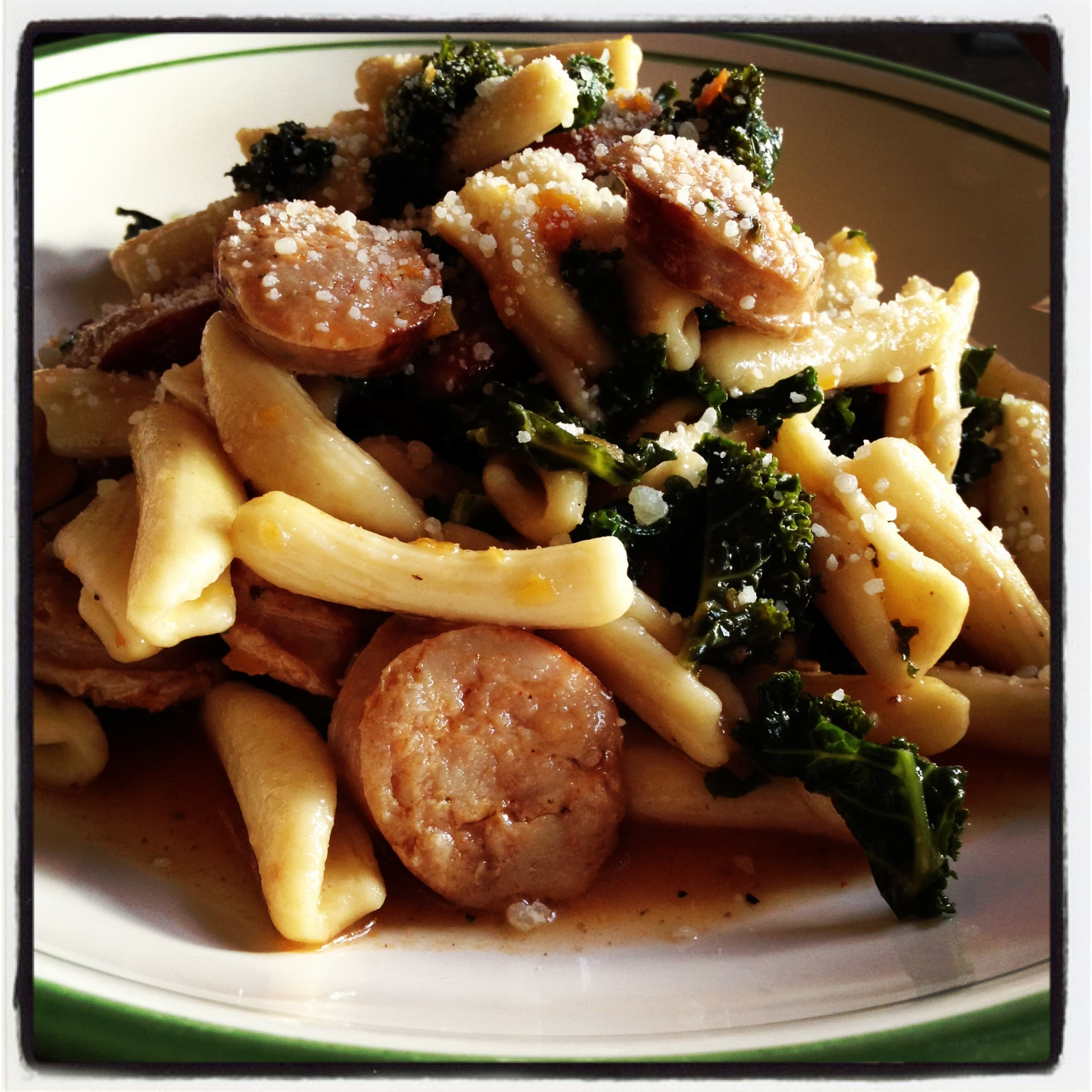Cavatelli with Chicken Sausage and Kale