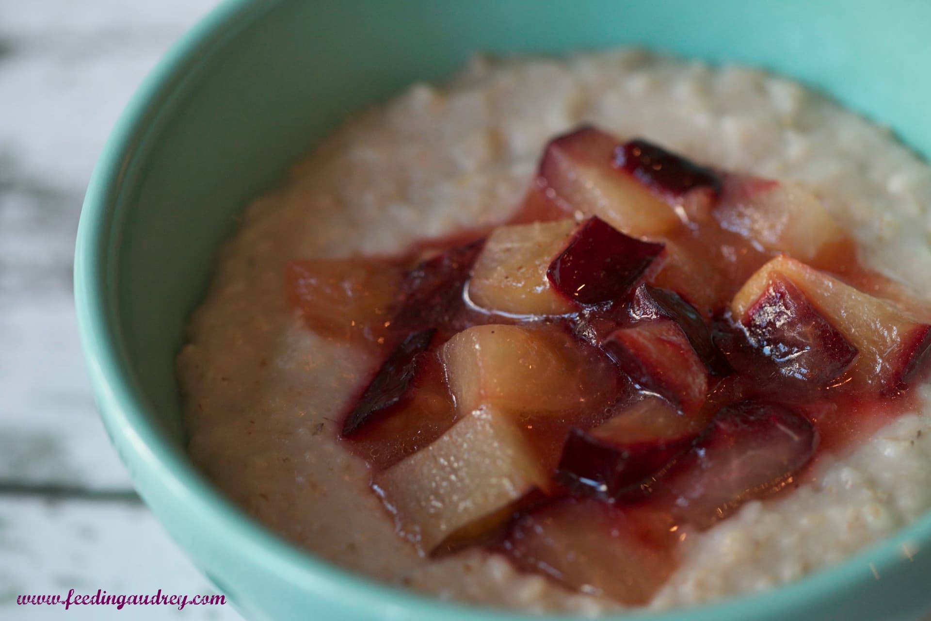 Roasted Plum Oatmeal
