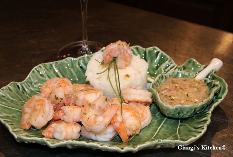 Prawns with Lemon Chive Butter Sauce