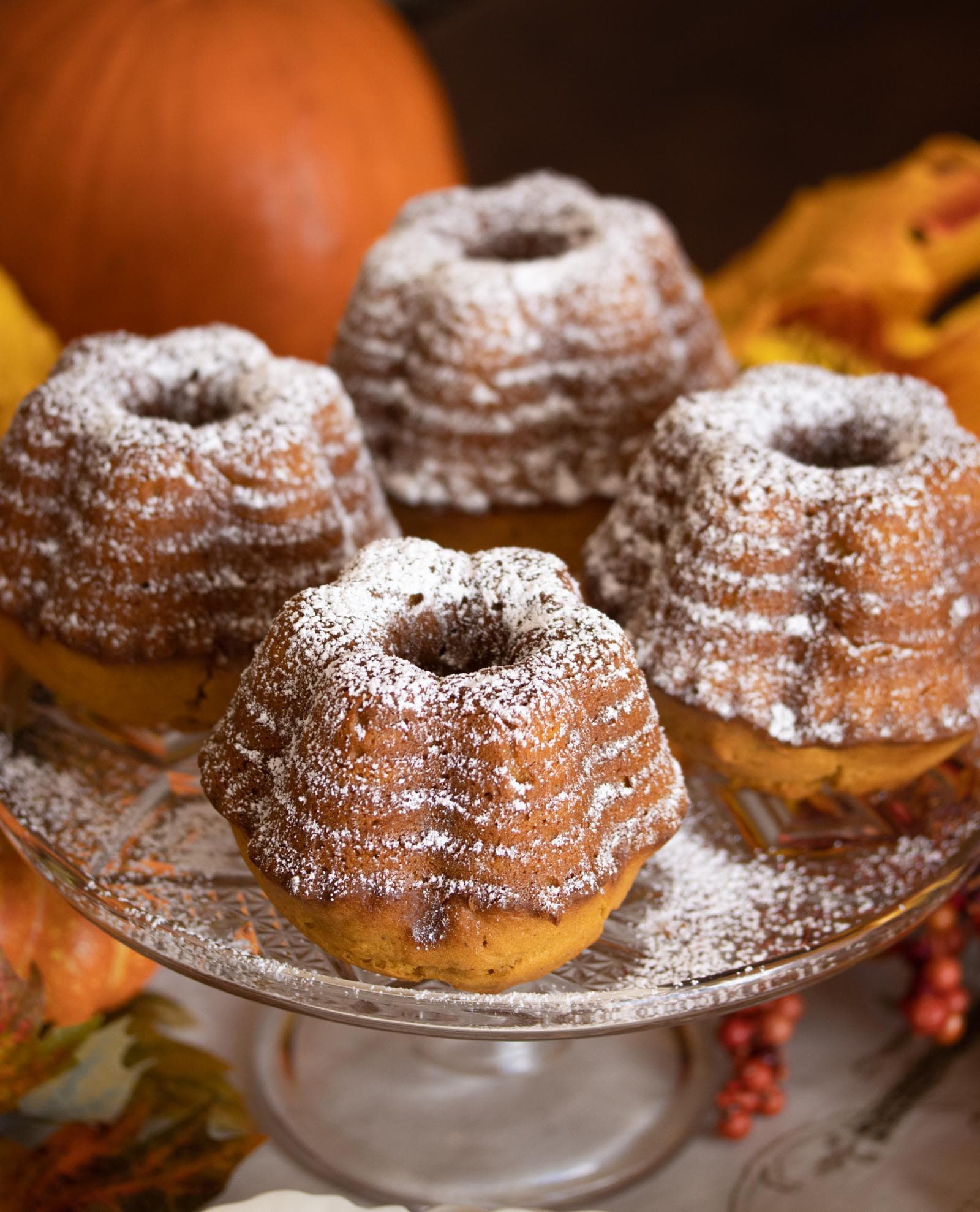 Miniature Pumpkin-Spice Bundt Cakes