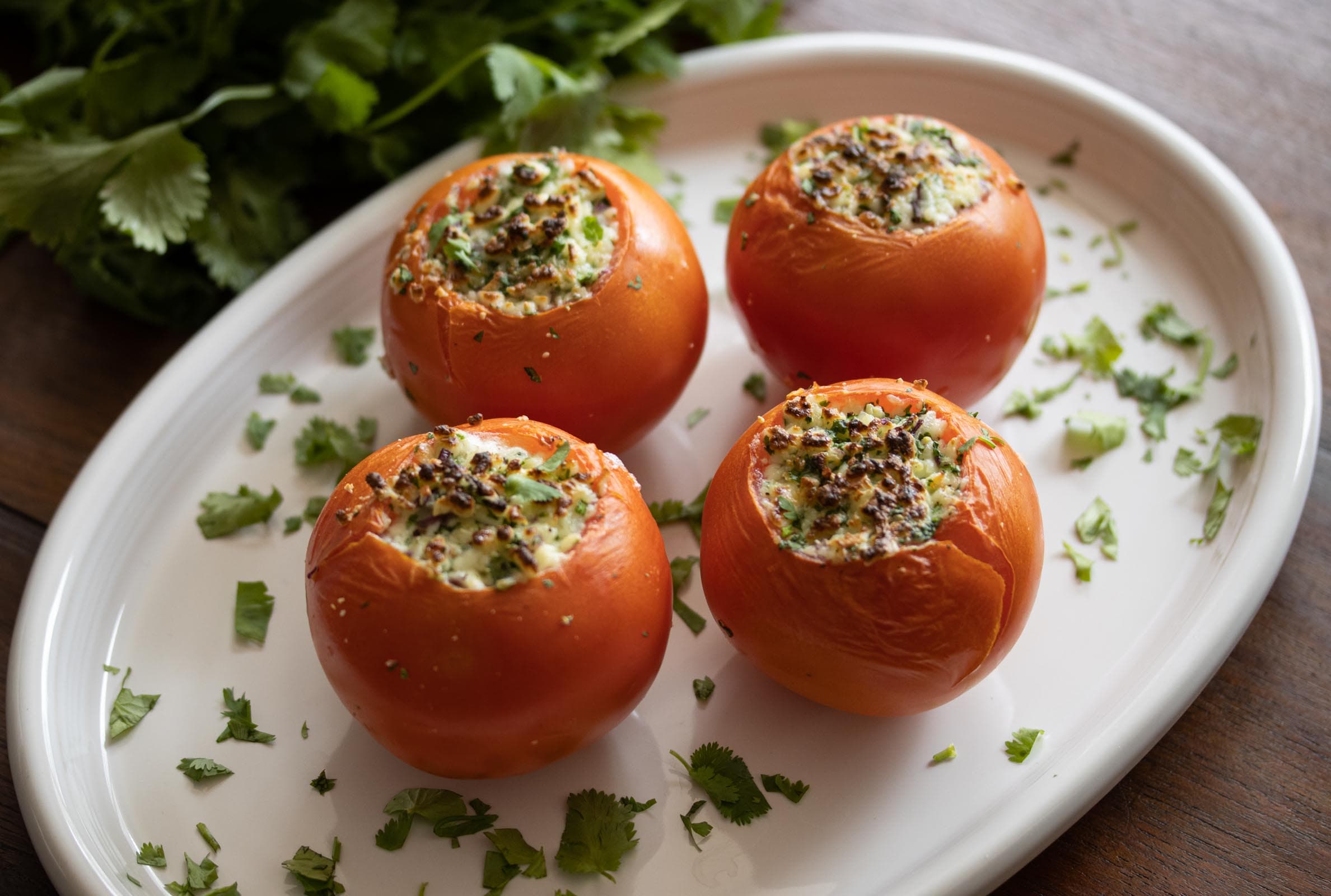 Queso Fresco Stuffed Tomatoes