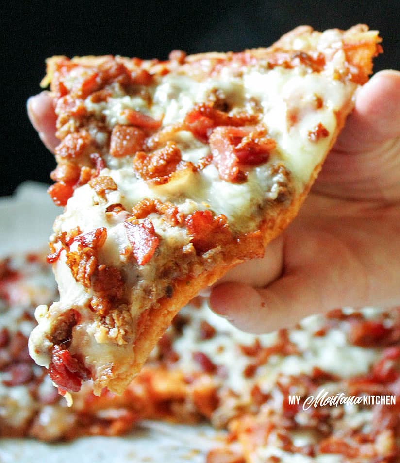 Low Carb Triple Meat Pizza {THM-S}