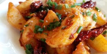 Fried Schezwan Potatoes