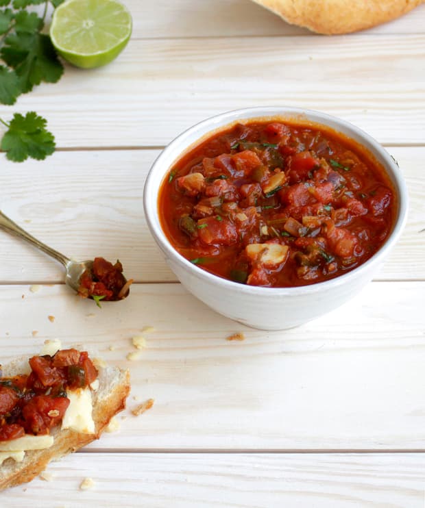 Roasted Garlic, Jalapeno and Tomato Salsa