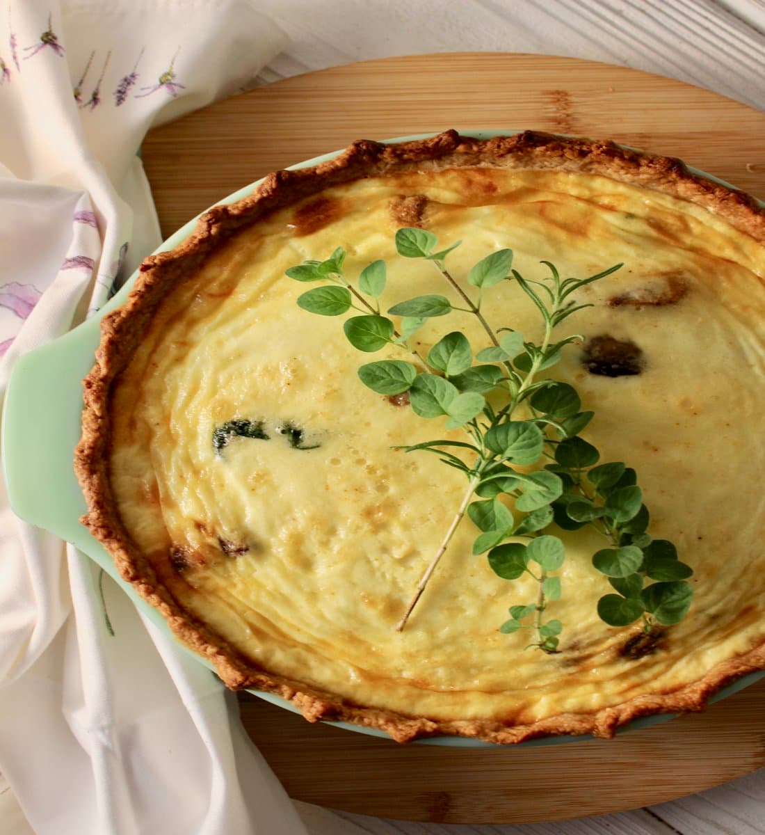 Bacon, Mushroom, & Spinach Quiche
