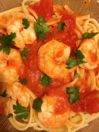 Shrimp with Linguine