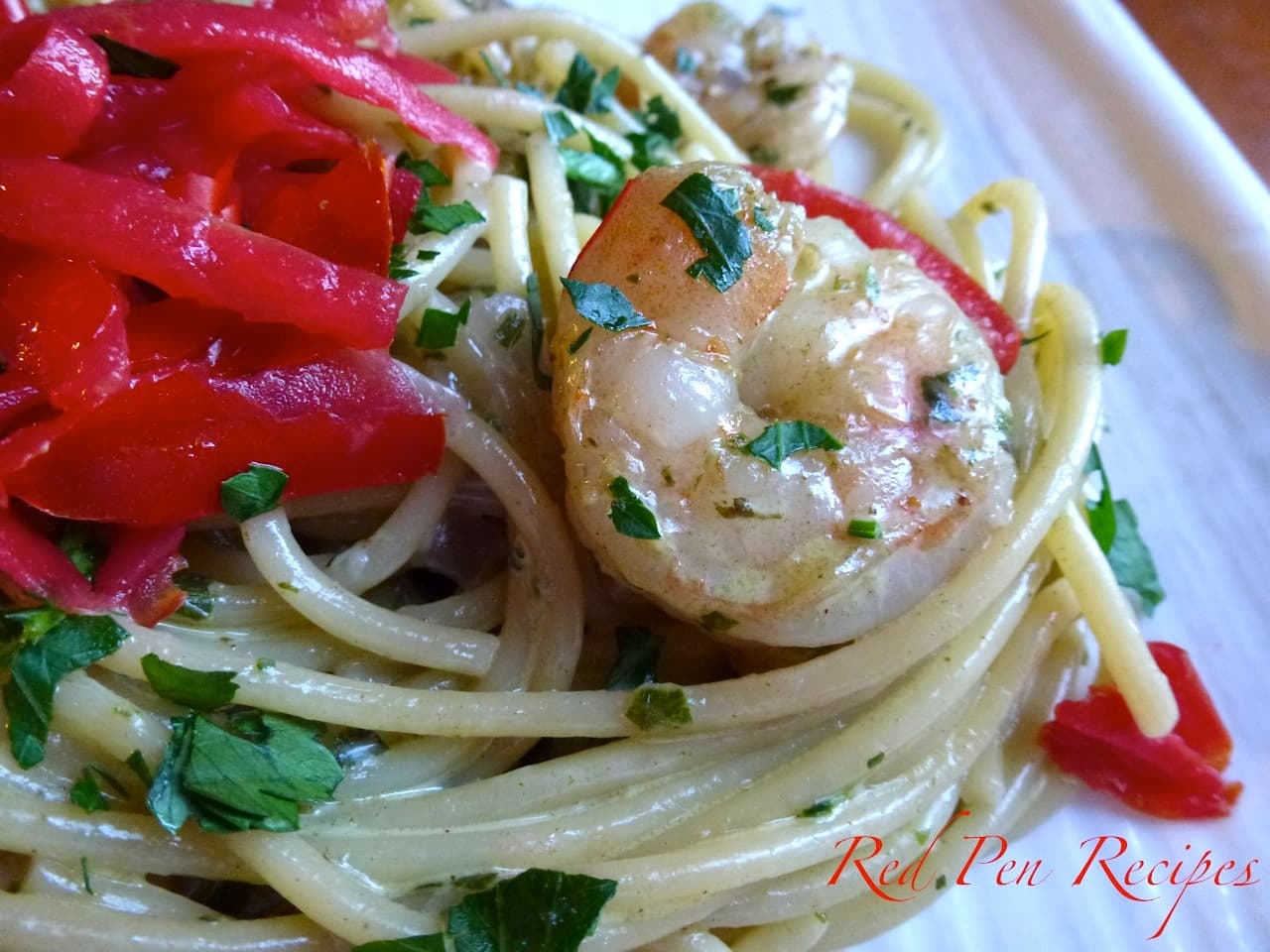 Fresh Pesto Shrimp Pasta