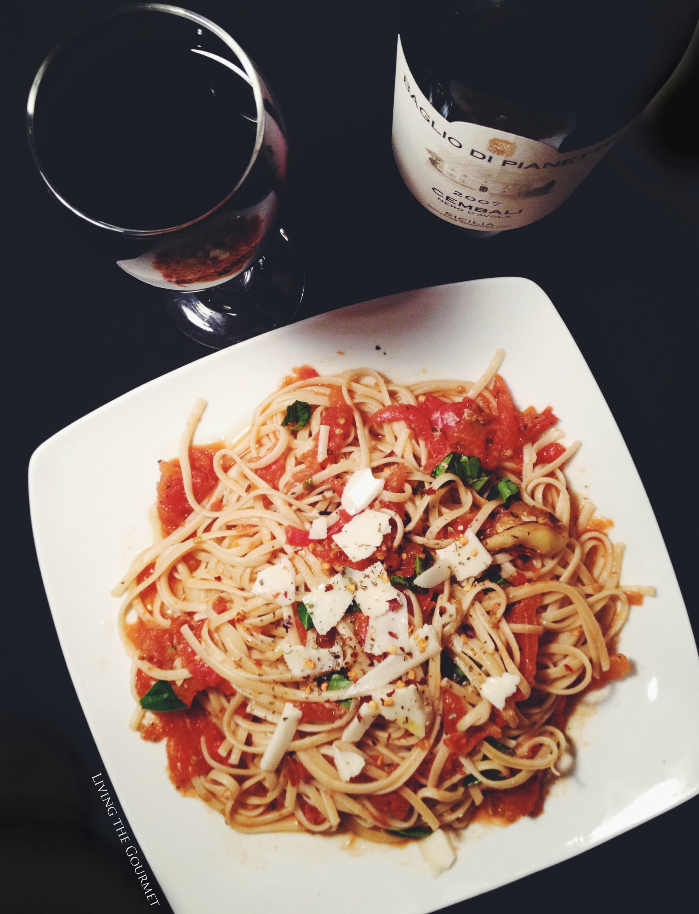 Fresh Tomato Sauce w/ Sautéed Zucchini & Spaghetti