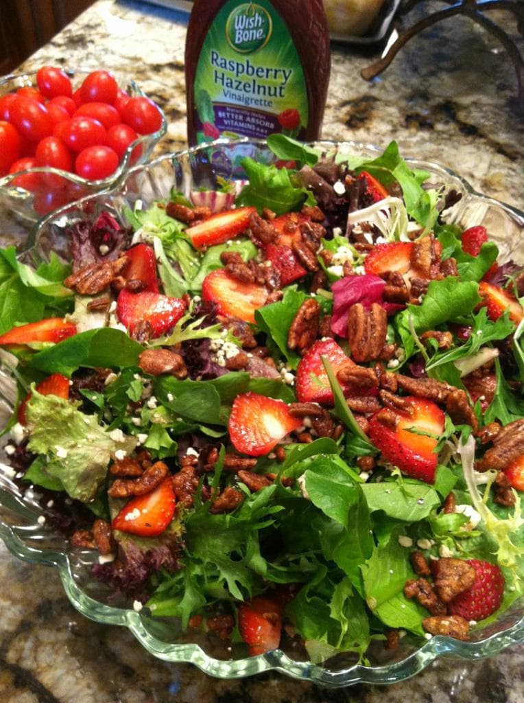 The Ranch Kitchen's Strawberry, Feta and Sugared Pecan Salad