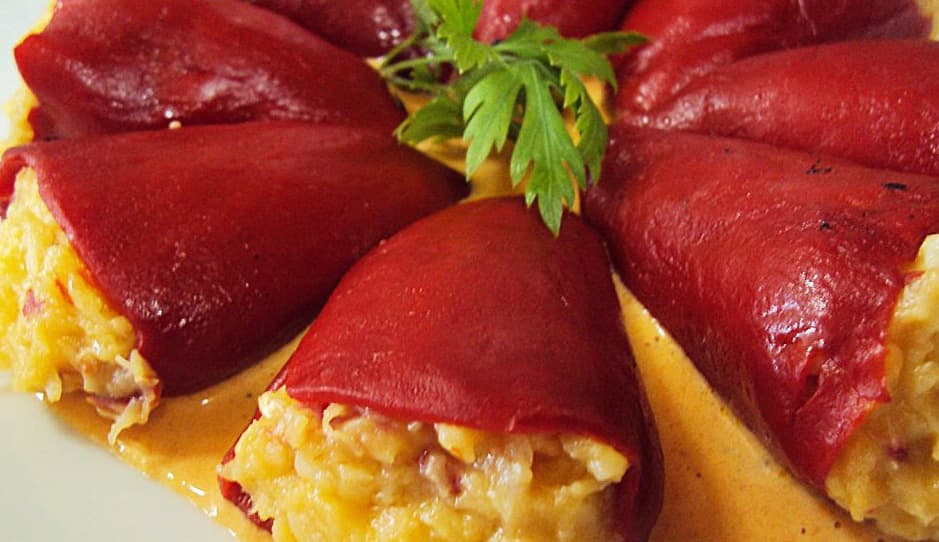 Stuffed peppers with cod