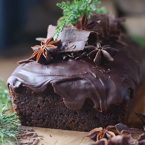 Triple chocolate gingerbread