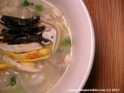 Tteokguk (Korean Rice Cake Soup) 