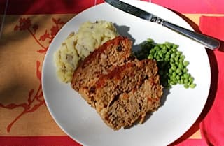 Turkey Meatloaf with Bacon, Carmelized Onions, and Smoked Mozzarella