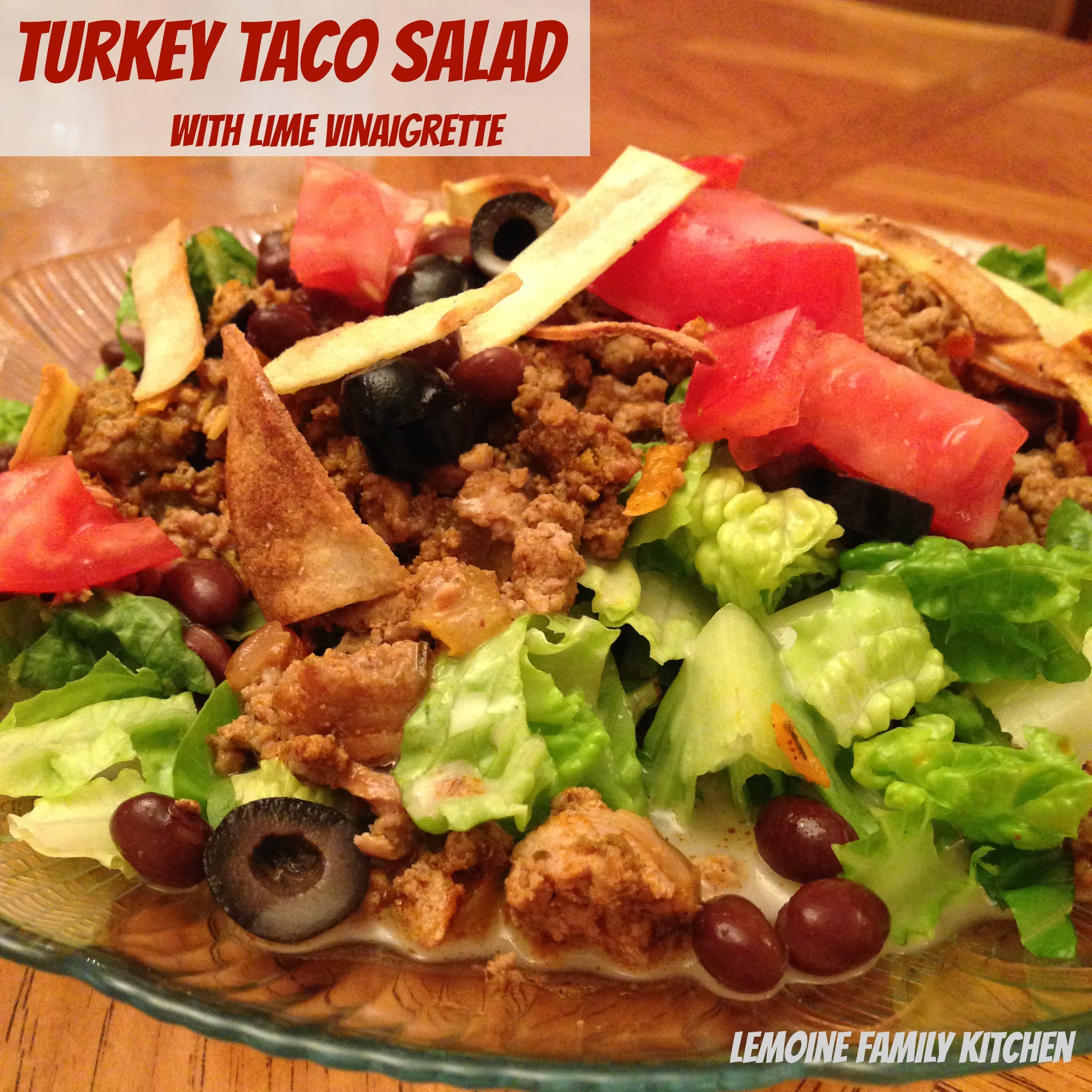 Turkey Taco Salad with Lime Vinaigrette
