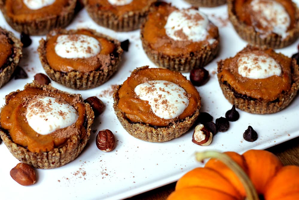 Vegan Mini Chocolate Pumpkin Pie