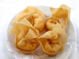 Fried Stuffed Wontons with Healthy Dark Chocolate