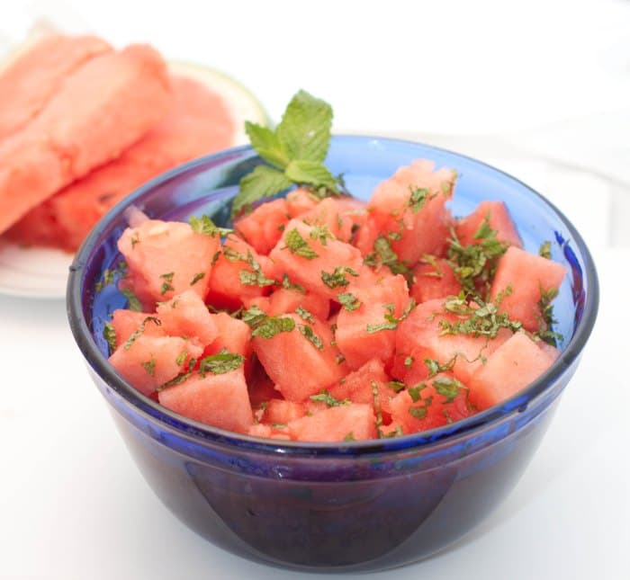 Watermelon Vodka Mint Salad